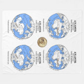 アトランティスの地図 – フリースブランケット (正面(横))