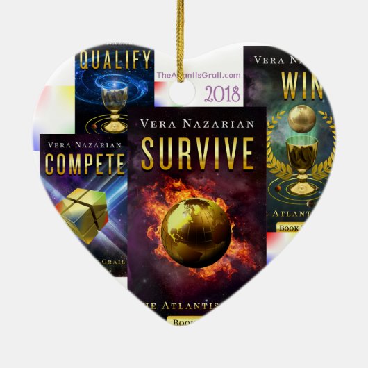 アトランティスの杯の休日の2018年のハートのオーナメント セラミックオーナメント (裏面)