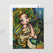 アトランティスシティマーメイドファンタジーアートガール ポストカード (正面/裏面)