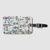 アトランティスツーお洒落抽象芸術アート ラゲッジタグ (正面横)