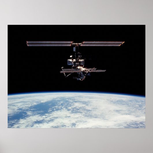 アトランティス国際的から宇宙駅のビュー ポスター (正面)