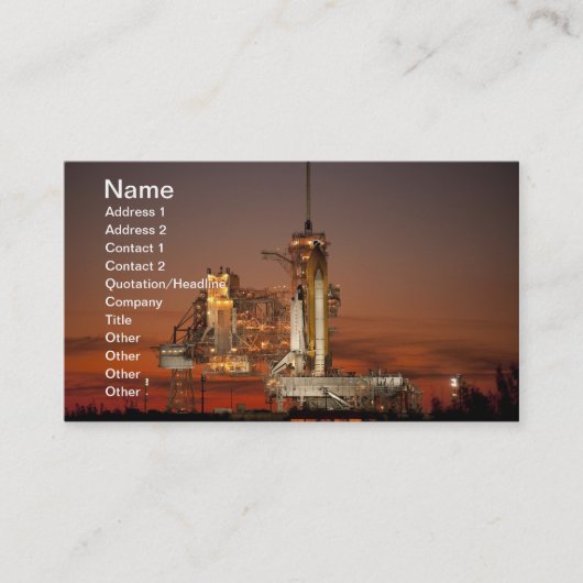 アトランティス宇宙シャトル打ち上げNASA 名刺 (正面)