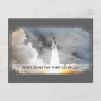 アトランティス宇宙シャトル「STS-135」最終飛行 ポストカード
