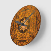 アトランティス工芸銅オンブロンズ ラウンド壁時計 (傾斜)