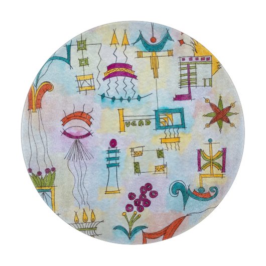 アトランティス・ハン絵を描モダンド水彩画 カッティングボード (正面)