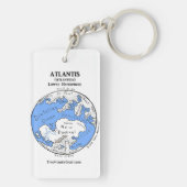 アトランティス-両方の半球-の地図キーホルダー キーホルダー (裏面)