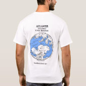 アトランティス-両方の半球-の地図Tシャツ Tシャツ (裏面)