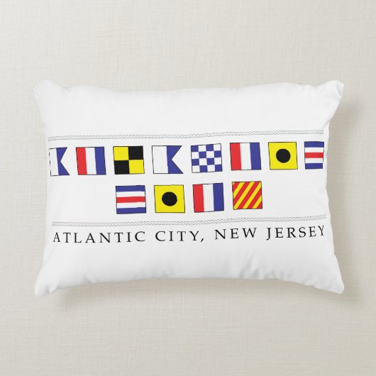 アトランティックシティからの挨拶 アクセントクッション (正面)