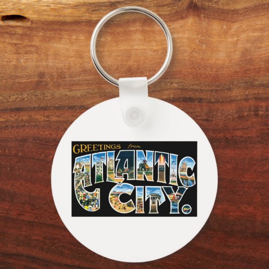 アトランティックシティからの挨拶 キーホルダー (正面)