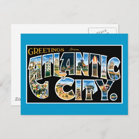 アトランティックシティからの挨拶 ポストカード (正面/裏面)