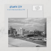 アトランティックシティのボードウォークの景色 ポストカード (正面/裏面)