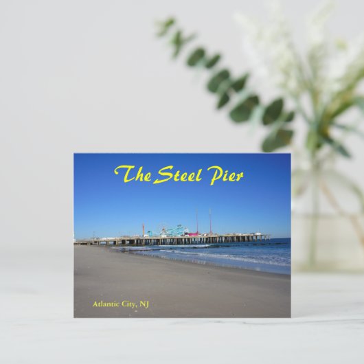 アトランティックシティの鋼製桟橋 ポストカード (スタンド正面)