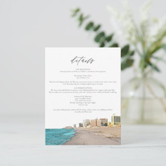 アトランティックシティウォーターカラービーチスカイライン詳細カード 招待状 (スタンド正面)