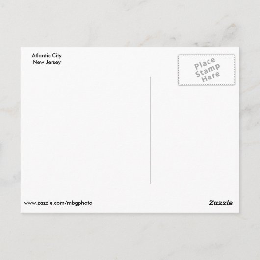 アトランティックシティスカイライン ポストカード (裏面)