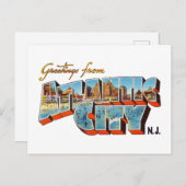 アトランティックシティニュージャージーからの挨拶 ポストカード (正面/裏面)