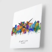 アトランティックシティニュージャージーのスカイライン スクエア壁時計 (傾斜)