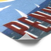 アトランティックシティニュージャージーのヴィンテージ旅行ポスター ポスター (角)