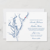 アトランティックシティニュージャージーエレガントな結婚式 招待状 (正面)