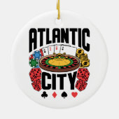 アトランティックシティニュージャージーカジノ賭博 セラミックオーナメント (裏面)