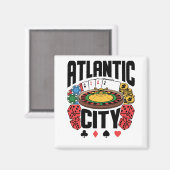 アトランティックシティニュージャージーカジノ賭博 マグネット (正面/裏面)