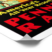 アトランティックシティニュージャージーガールヴィンテージトラベル ポスター (角)