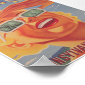 アトランティックシティニュージャージーレトロヴィンテージトラベル ポスター (角)