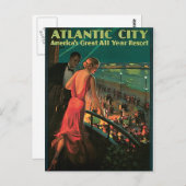 アトランティックシティニュージャージーヴィンテージ旅行 ポストカード (正面/裏面)