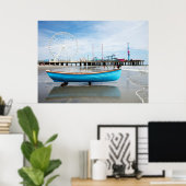 アトランティックシティニュージャージー桟橋lifeboat boardwalk ポスター (ホームオフィス)