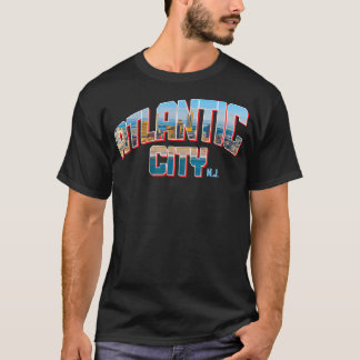 アトランティックシティニュージャージーNJスカイラインプライドヴィンテージ Tシャツ