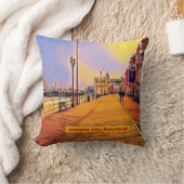 アトランティックシティビーチボードウォークアーポップ・アートのト クッション (ブランケット)