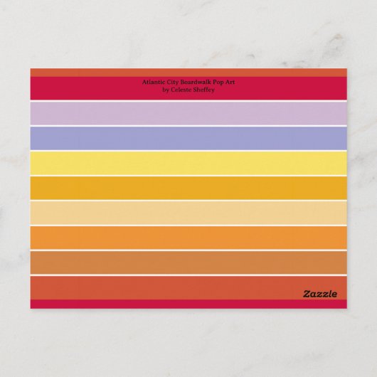 アトランティックシティビーチボードウォークアーポップ・アートのト ポストカード (裏面)