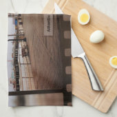 アトランティックシティビーチボードウォークオンフィルム キッチンタオル (四つ折り)