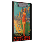 アトランティックシティビーチ美しいヴィンテージアートワーク クリップボード (右)