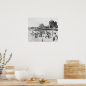 アトランティックシティビーチ, 1910.ヴィンテージ写真 ポスター (キッチン)