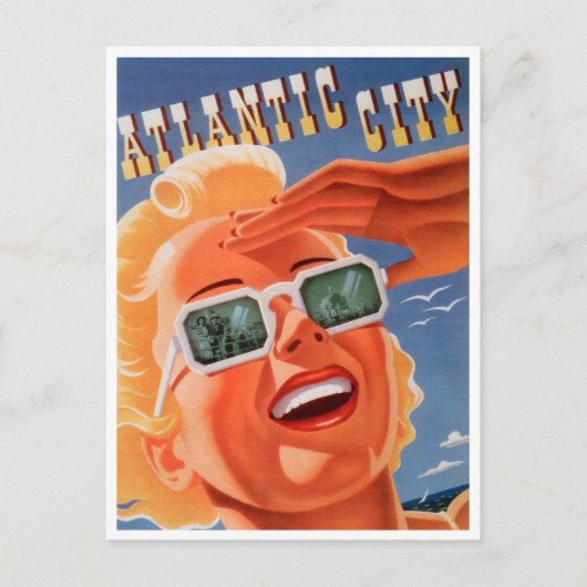 アトランティックシティペンシルベニアビンテージトラベル ポストカード (正面)