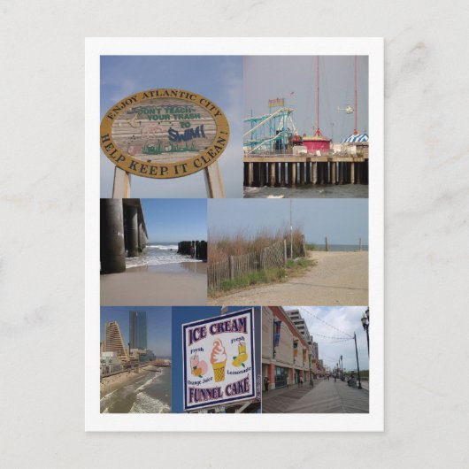 アトランティックシティボードウォークの写真 ポストカード (正面)