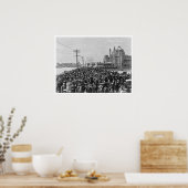 アトランティックシティボードウォークの群衆1911 ポスター (キッチン)