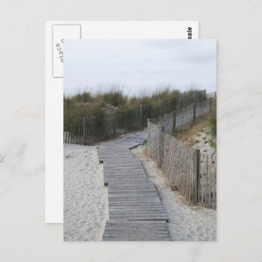 アトランティックシティボードウォークへビーチ ポストカード (正面/裏面)