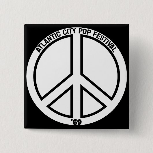 アトランティックシティポップ・アートのフェスティバル- 1969 缶バッジ (正面)
