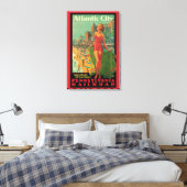 アトランティックシティリゾートペンシルバニア鉄道旅行 キャンバスプリント (インサイチュ (寝室))