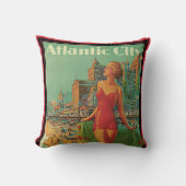 アトランティックシティリゾートペンシルバニア鉄道旅行 クッション (正面)