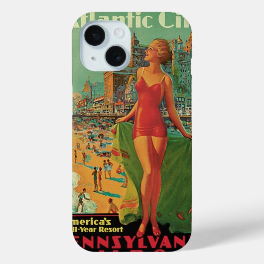 アトランティックシティリゾートペンシルバニア鉄道旅行 Case-Mate iPhoneケース (裏面)