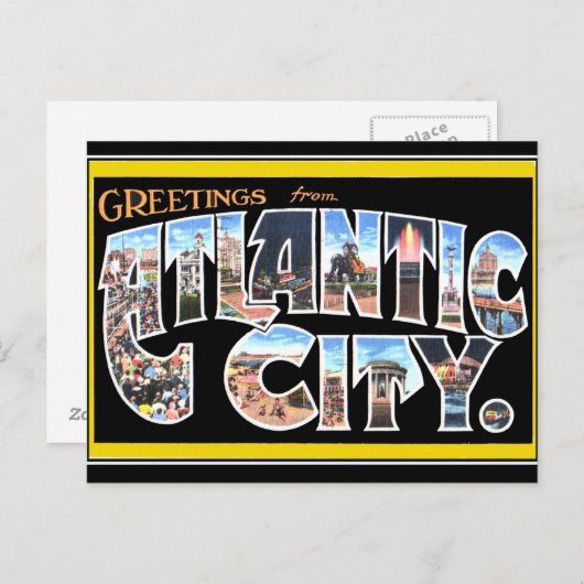 アトランティックシティヴィンテージはがき ポストカード (正面/裏面)