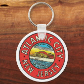 アトランティックシティヴィンテージキーチェーン キーホルダー (正面)