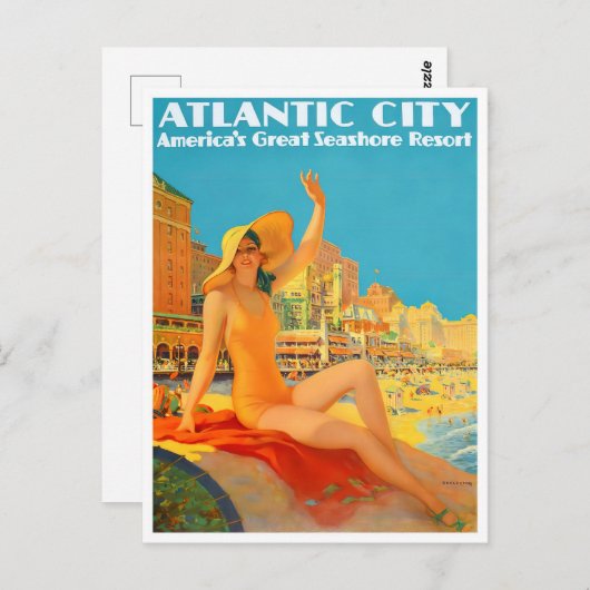 アトランティックシティヴィンテージ旅行はがき ポストカード (正面/裏面)