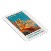 アトランティックシティヴィンテージ旅行ポスター マグネット (右側)