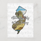 アトランティックシティー、ニュージャージー州ヴィンテージ検査はがき ポストカード (正面)