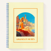 アトランティックシティ1930sピンアップレトロヴィンテージ旅行 ノートブック (正面)