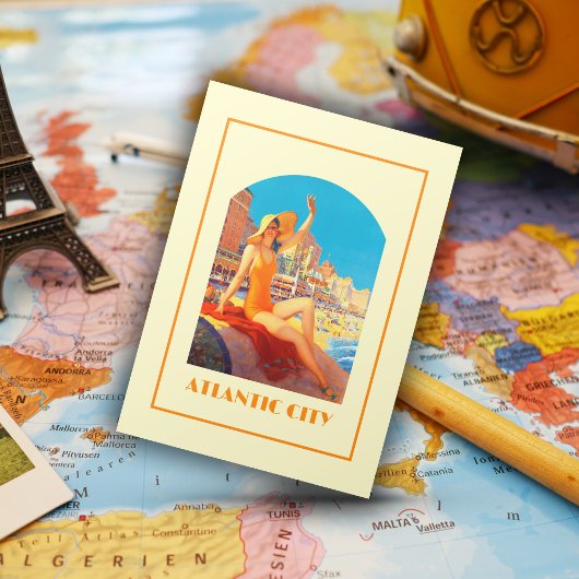 アトランティックシティ1930sピンアップレトロヴィンテージ旅行 ポストカード