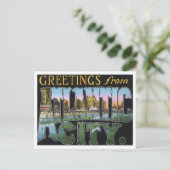 アトランティックシティ、ニュージャージー州ヴィンテージビッグレター ポストカード (スタンド正面)